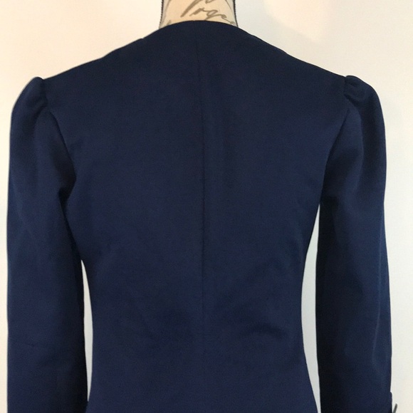 Vintage Sears JR .Baguar Navy Blue Blazer Jacket Size 9 - Picture 5 of 7